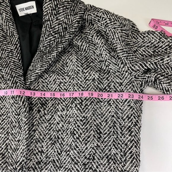 NEW Steve Madden Zoey Jacket Womens Large Black White 1 Button NWOT - Picture 8 of 10